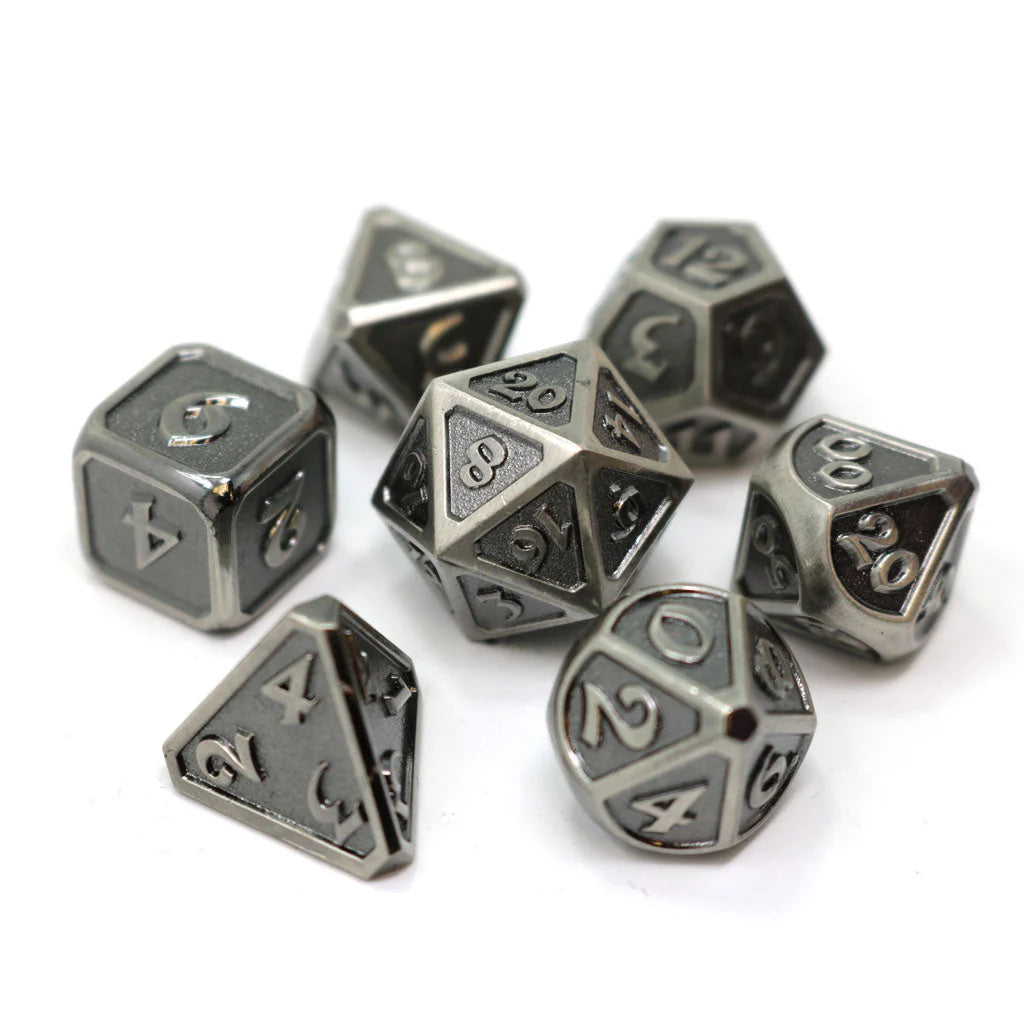 7pc RPG Set - Mythica Battleworn Silver