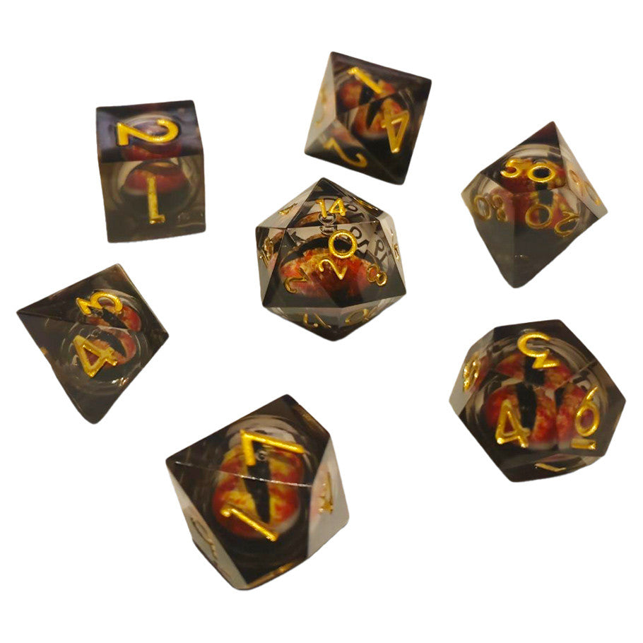 7-Set ICU Liquid Core Crimson Dice