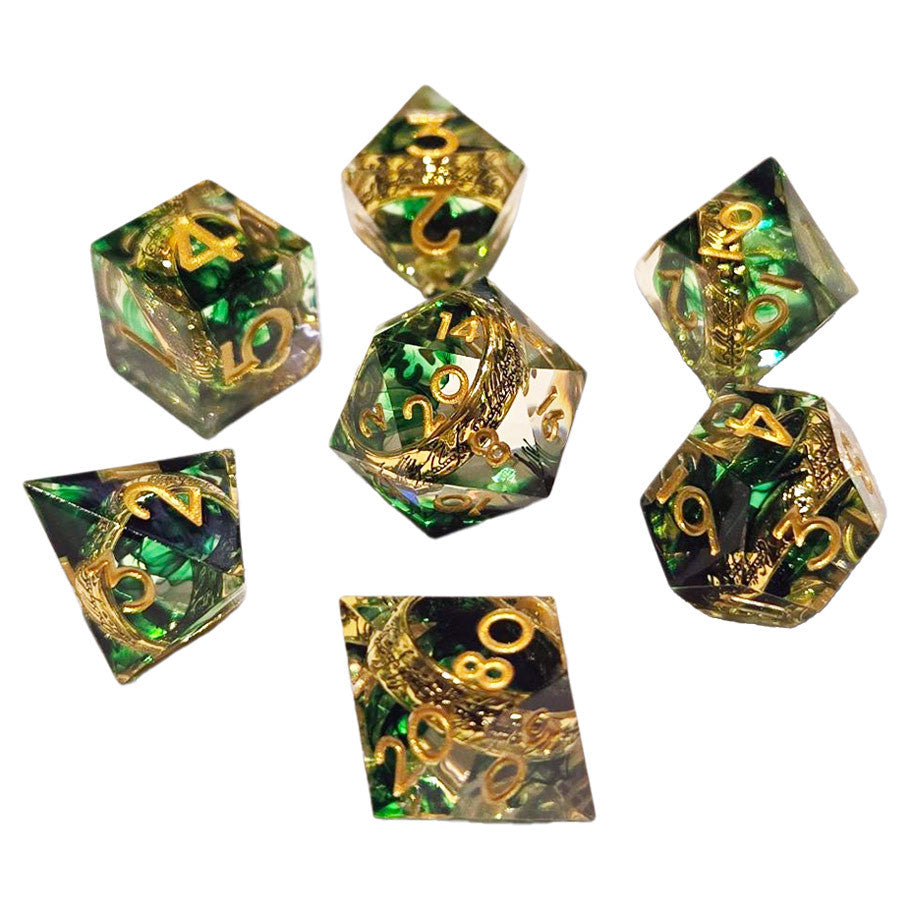 7-Set Ringfellows Green Dice