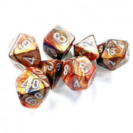 Lustrous Mini 7 Die Set - Gold Silver