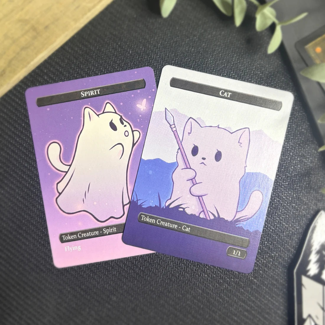 Caverns & Calicos Manacat Tokens & Proxies - Cat & Spirit Token Set