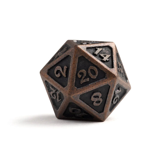 Dire d20 - Mythica Dark Copper - Die Hard Dice