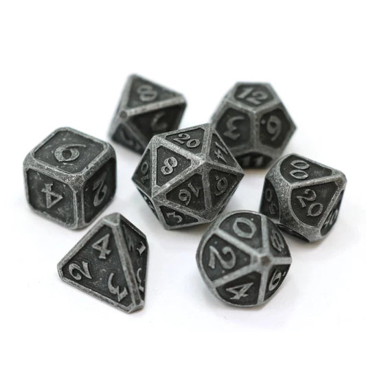 7pc RPG Set- Mythica Dark Iron - Die Hard Dice