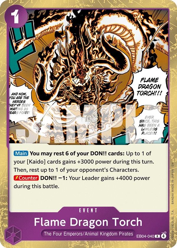 Flame Dragon Torch - The Azure Sea's Seven EB04-040  (Foil) - Near Mint