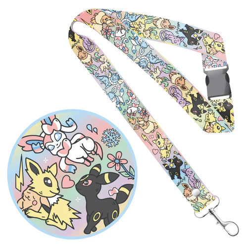 Eeveelutions Rainbow Breakaway Lanyard