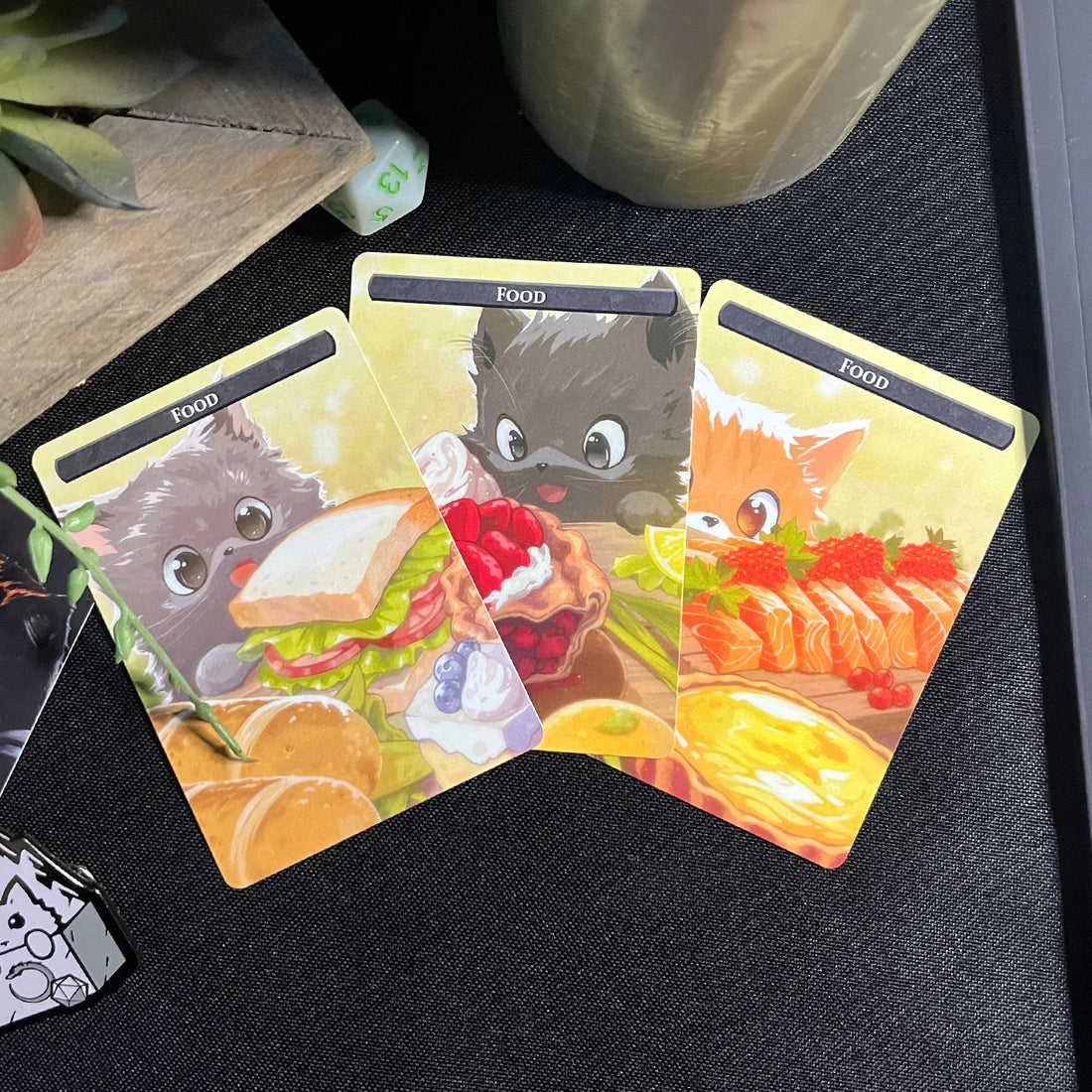Caverns & Calicos Manacat Tokens & Proxies - Squirrel & Food Token Set