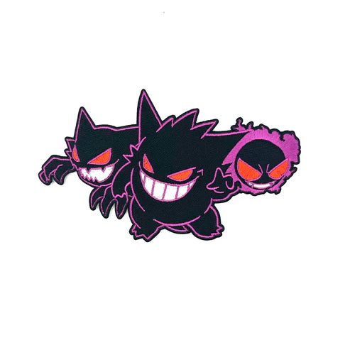 Gengar Evolution Family - Die-Cut Iron-on Patch