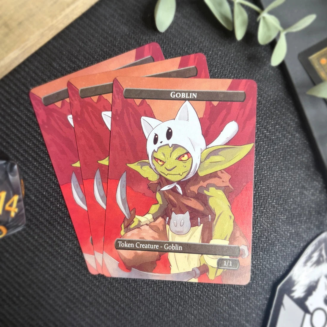 Caverns & Calicos Manacat Tokens & Proxies - Gold & Goblin Token Set