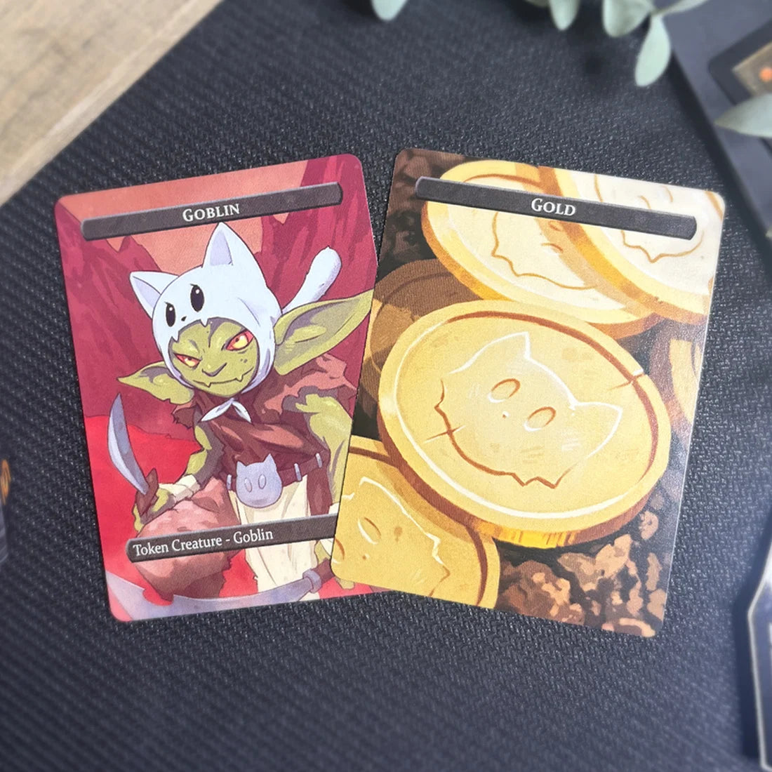 Caverns & Calicos Manacat Tokens & Proxies - Gold & Goblin Token Set