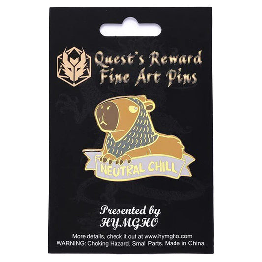 Enamel Pin: Alternative Alignments: Neutral Chill Capybara