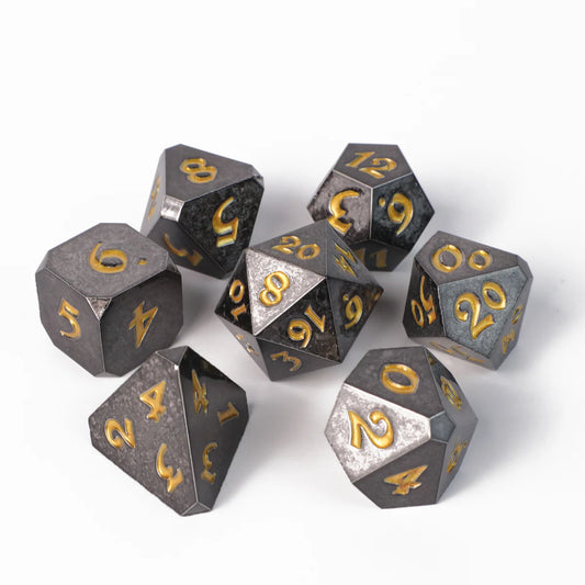 7pc RPG Set - Shadowlance with Gold - Die Hard Dice
