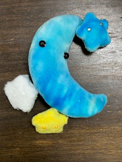 Hand Sewn moon plushie