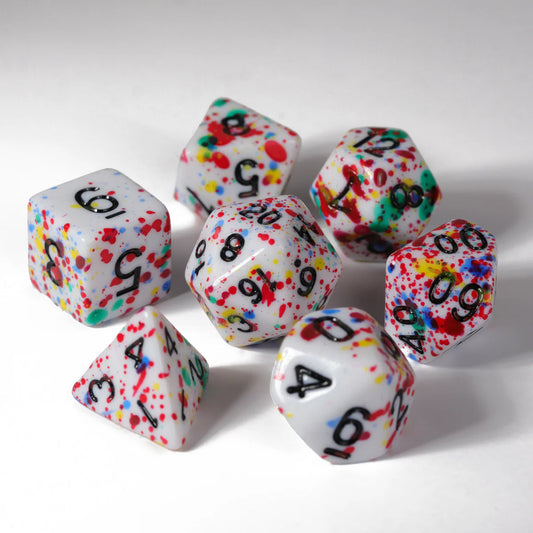 7pc RPG Set - Color Spray - Rainbow - Die Hard Dice