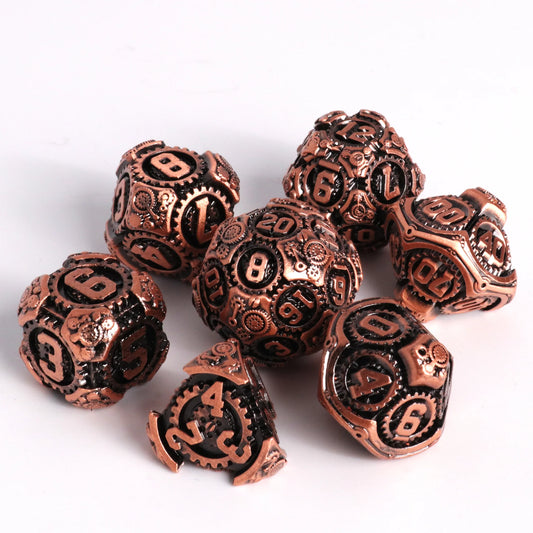 7pc RPG Set - Gearlock Copper - Die Hard Dice