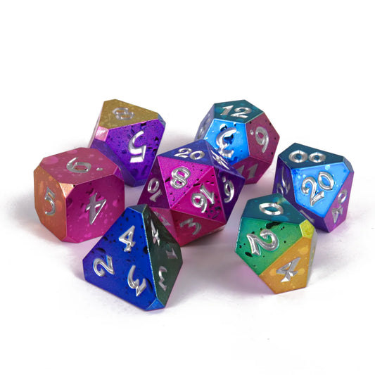 7pc RPG Set - Nebula Rainbow - Die Hard Dice