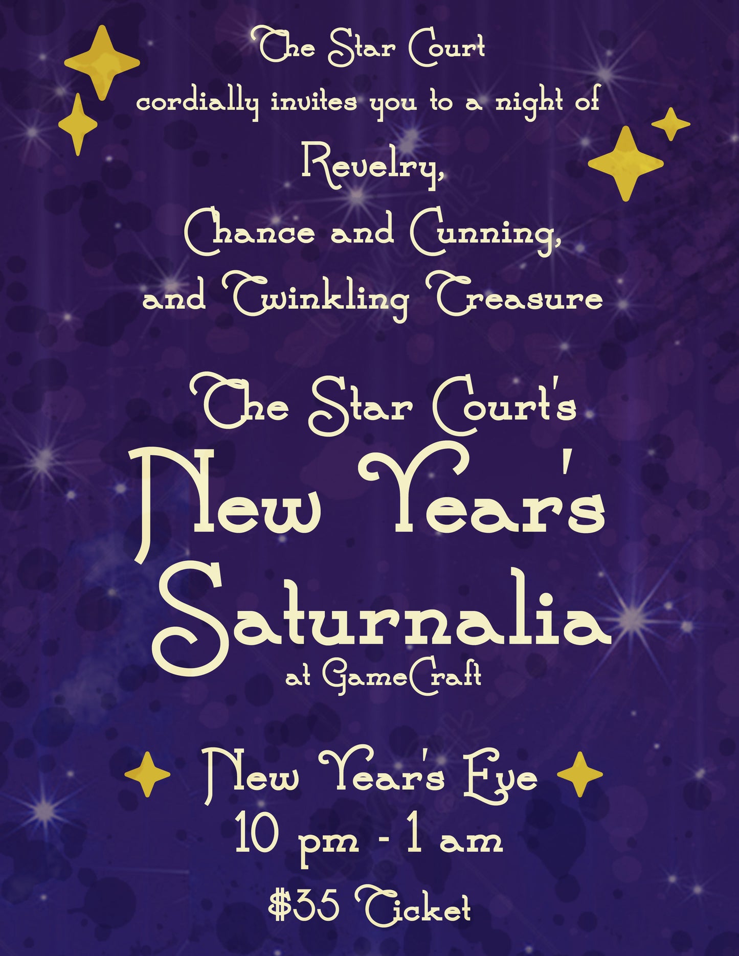The Star Court's New Year's Saturnalia - Event Ticket