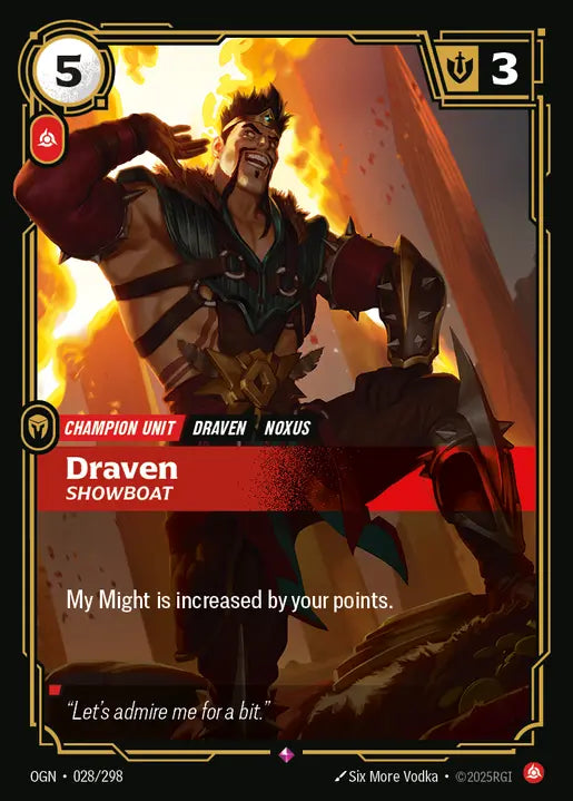 Draven - Showboat - Origins 028/298  (Foil)