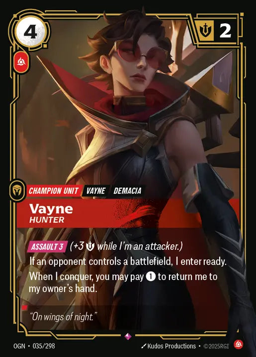 Vayne - Hunter - Origins 035/298  (Foil)
