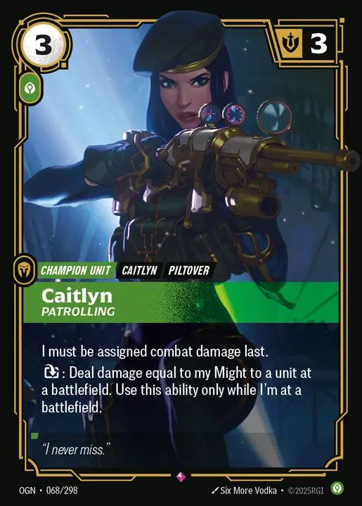 Caitlyn - Patrolling - Origins 068/298  (Foil)