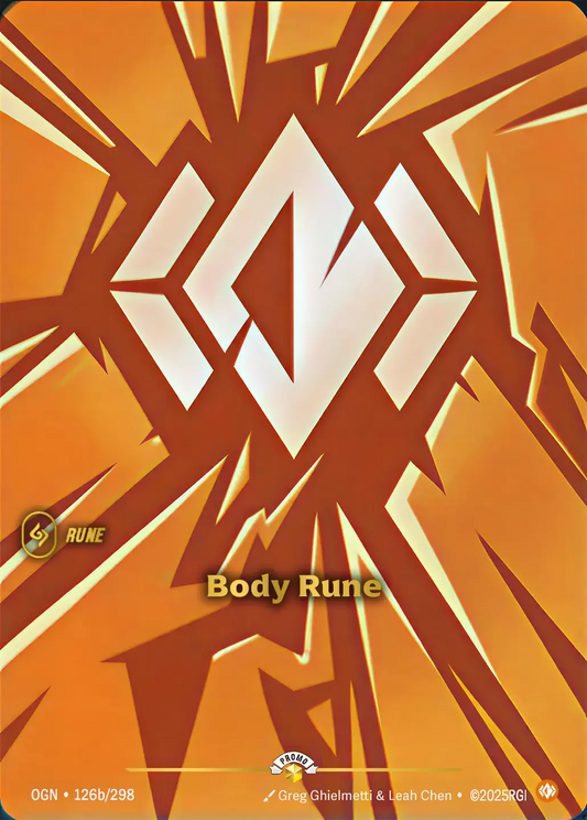 Body Rune - Riftbound Organized Play Promotional Cards 126b/298 (Foil)