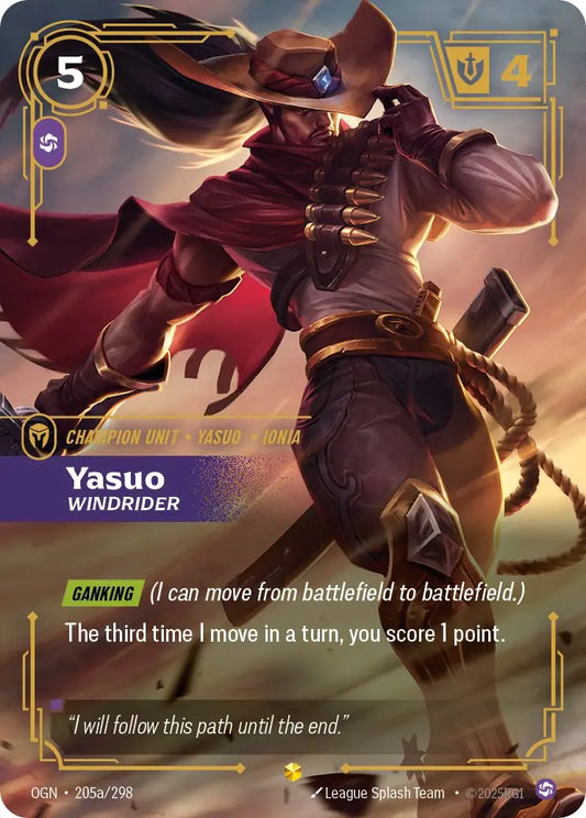 Yasuo - Windrider (Alternate Art) - Origins 205a/298 (Foil)