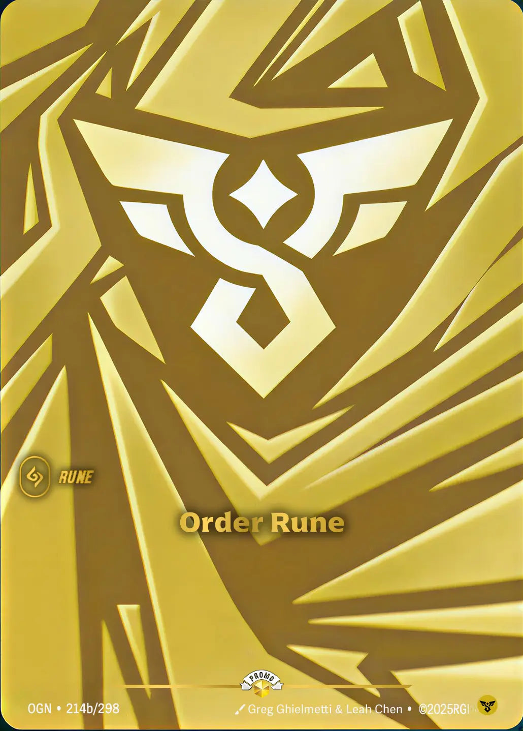 Order Rune - Riftbound Organized Play Promotional Cards 214b/298 (Foil)