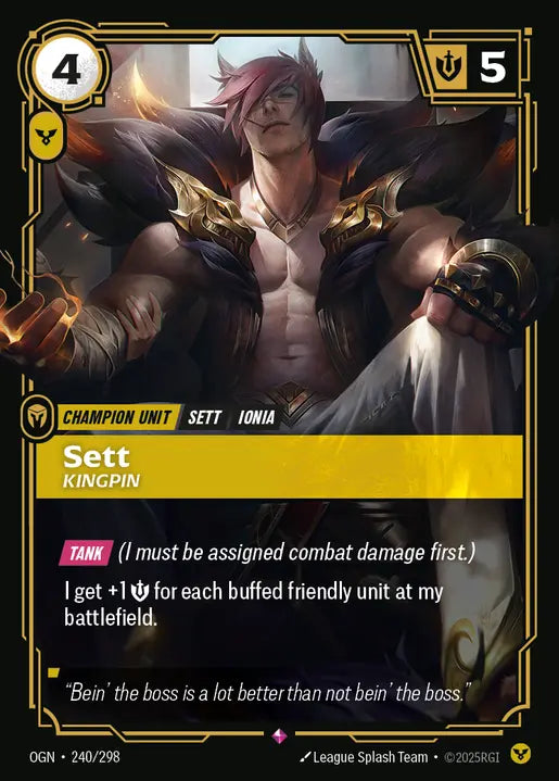 Sett - Kingpin - Origins 240/298  (Foil)