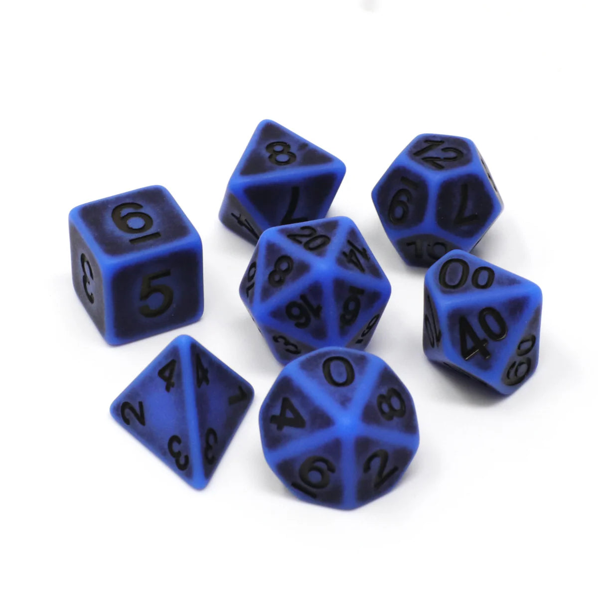 7pc RPG Set - Cobalt Ancient - Die Hard Dice