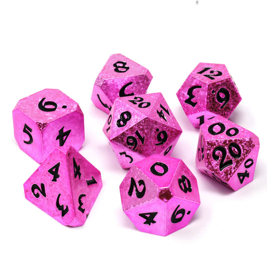 7pc RPG Set - Rosefire Fury - Die Hard Dice