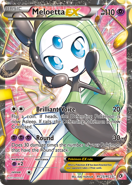 Meloetta EX (Full Art) - Legendary Treasures: Radiant Collections RC25  (Foil) - Heavily Played
