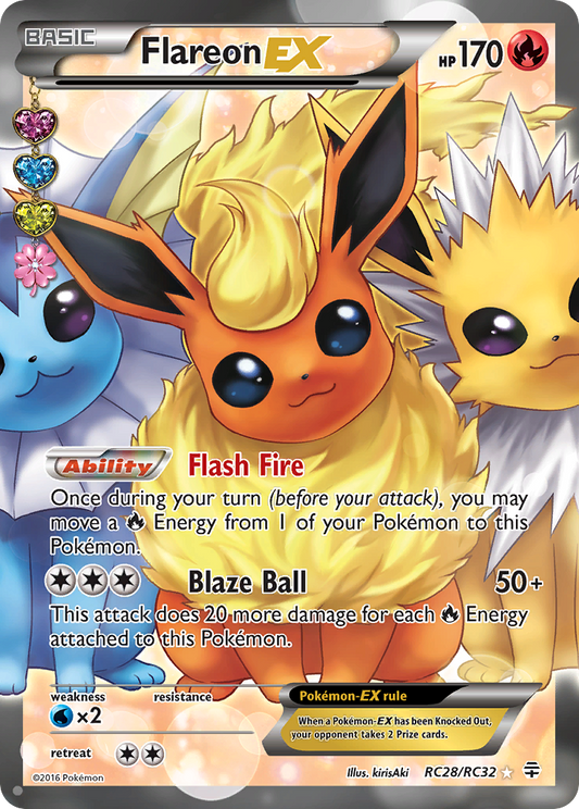 Flareon EX (Full Art) - Generations: Radiant Collection RC28  (Foil) - Near Mint - Foil