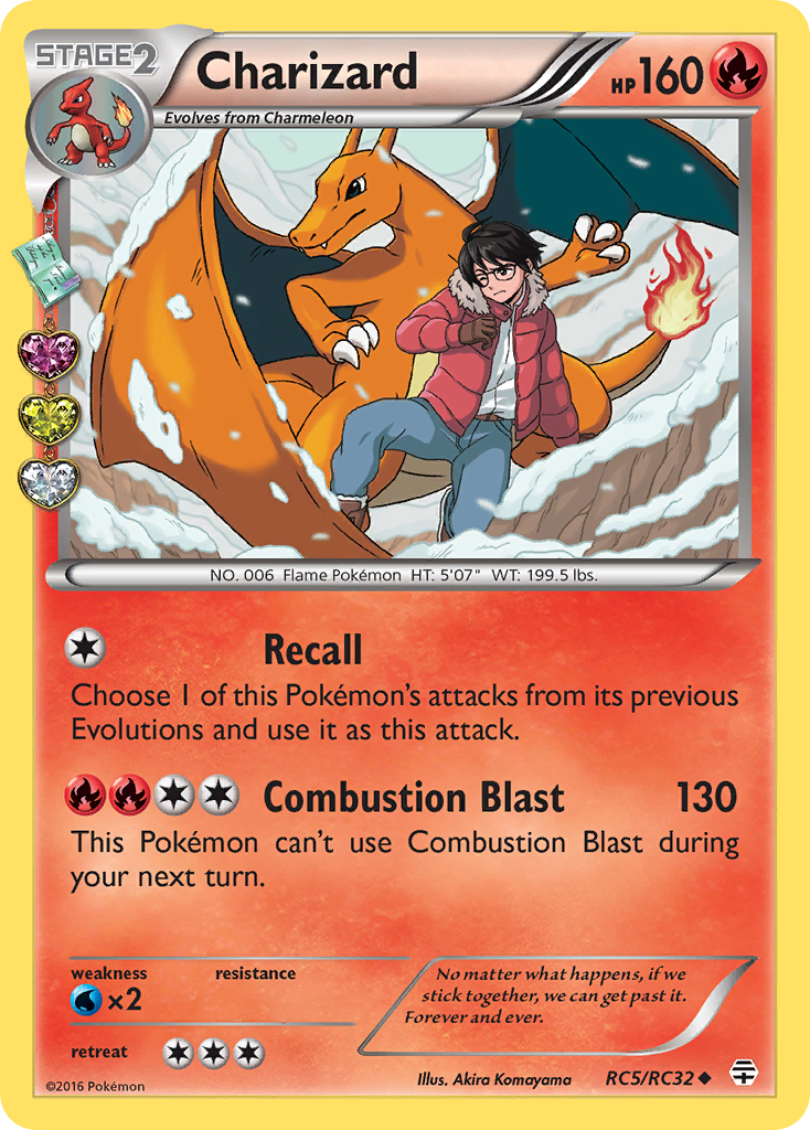Charizard - Generations: Radiant Collection RC5 (Foil) - Damaged