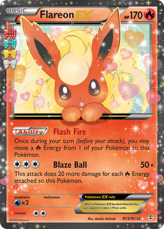 Flareon EX - Generations: Radiant Collection RC6  (Foil) - Near Mint - Foil