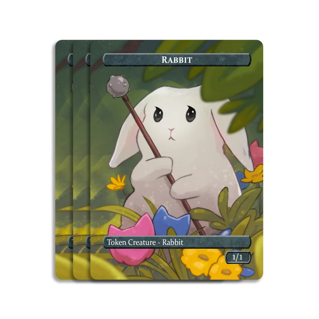 Caverns & Calicos Manacat Tokens & Proxies - Rabbit & Cat Token Set