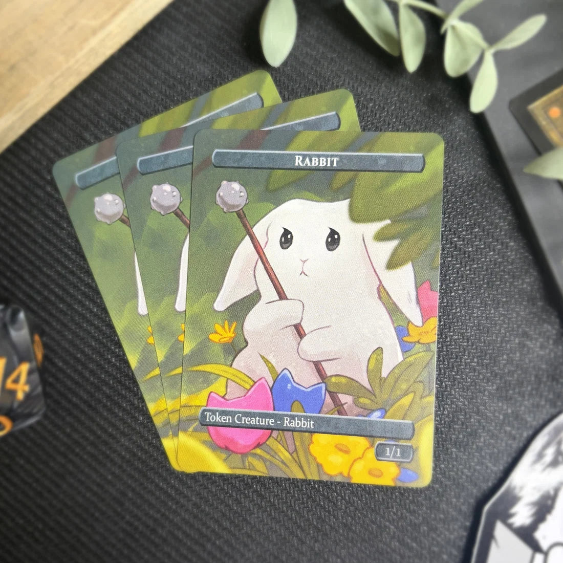 Caverns & Calicos Manacat Tokens & Proxies - Rabbit & Cat Token Set