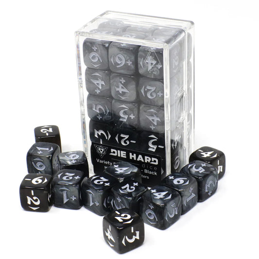 MtG Spindown Counters - Variety Power Pack - Black - Die Hard Dice