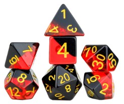 Sirius Dice: 7 pc Dice Set - Brimstone
