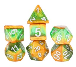 Sirius Dice: 7 Piece Dice Set - Celestial - Rainforest