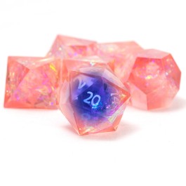 Sirius Dice: 7CT Cloak & Dagger Pink Polyhedral Dice Set