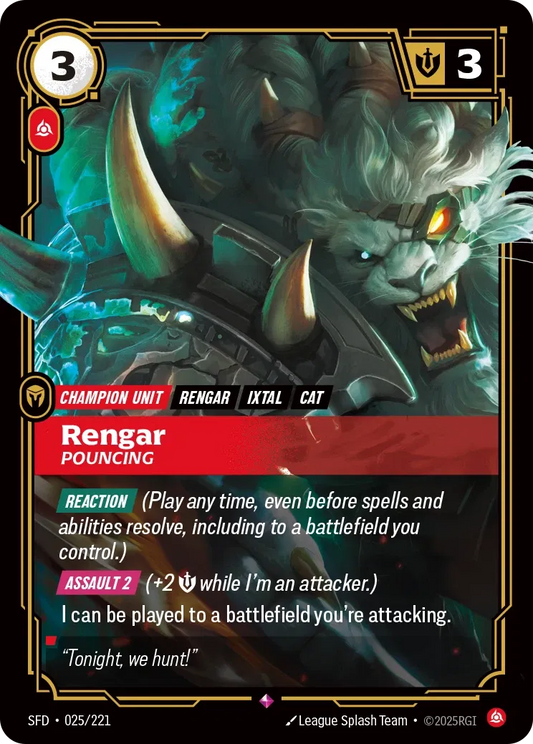 Rengar - Pouncing - SFD 025/221  (Foil)