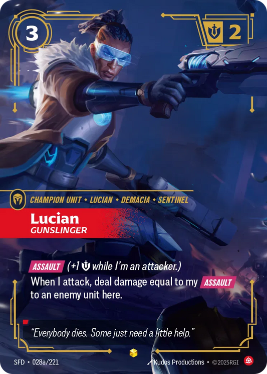 Lucian - Gunslinger (Alternate Art) - SFD 028a/221  (Foil)