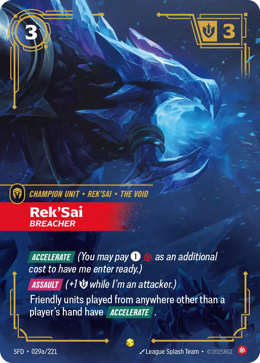 Rek'Sai - Breacher (Alternate Art) - SFD 029a/221  (Foil)