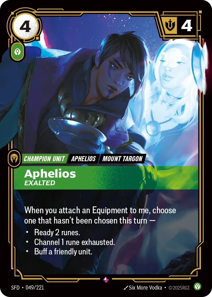 Aphelios - Exalted - Spiritforged 049/221 (Foil)