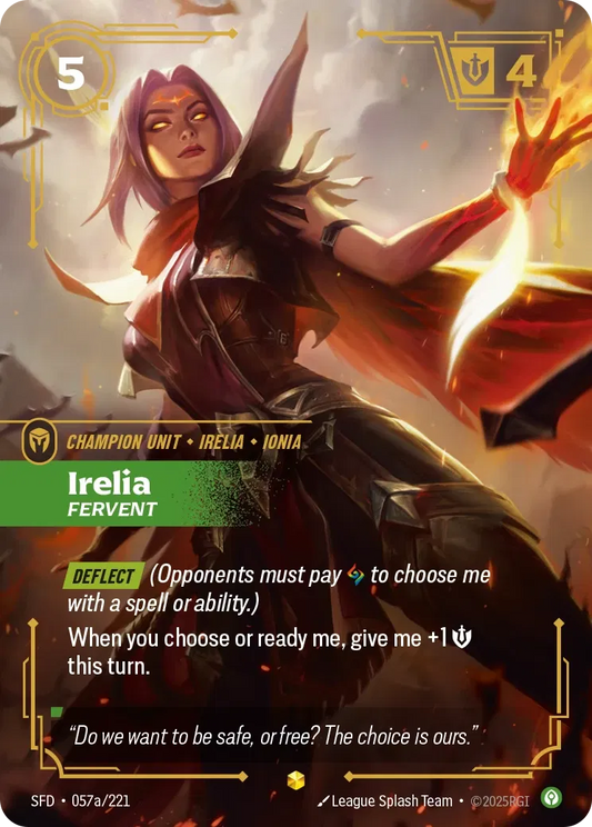 Irelia - Fervent (Alternate Art) - SFD 057a/221  (Foil)