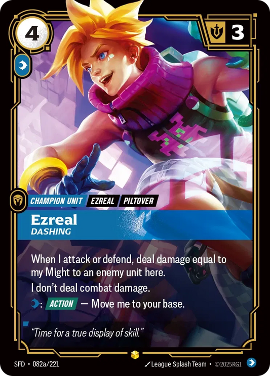 Ezreal - Dashing (Alternate Art) - SFD 082a/221  (Foil)