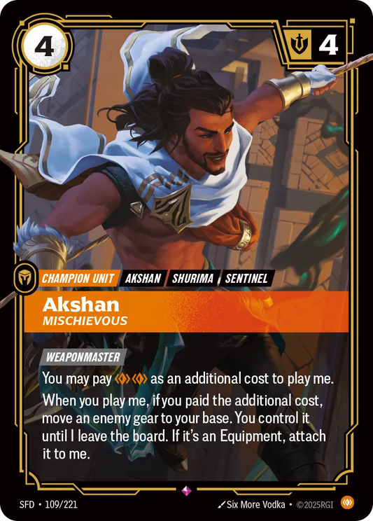 Akshan - Mischievous - Spiritforged 109/221 (Foil)