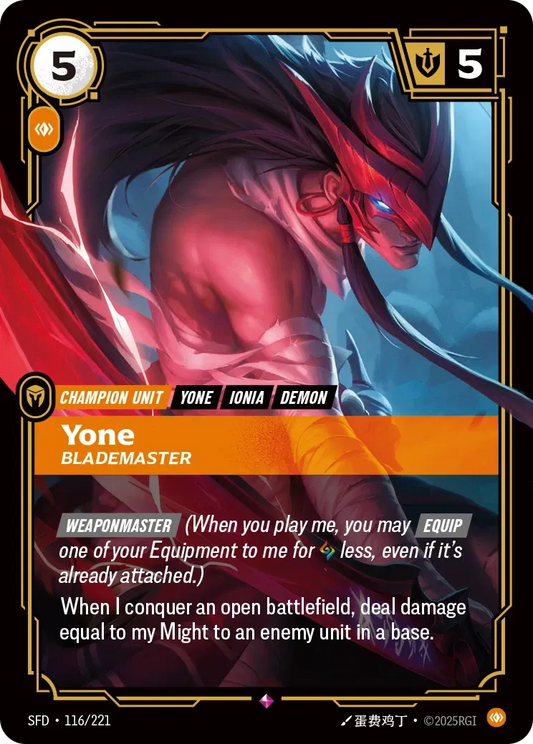 Yone - Blademaster - SFD 116/221  (Foil)