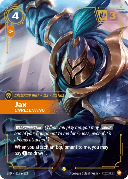 Jax - Unrelenting (Alternate Art) - Spiritforged 119a/221 (Foil)