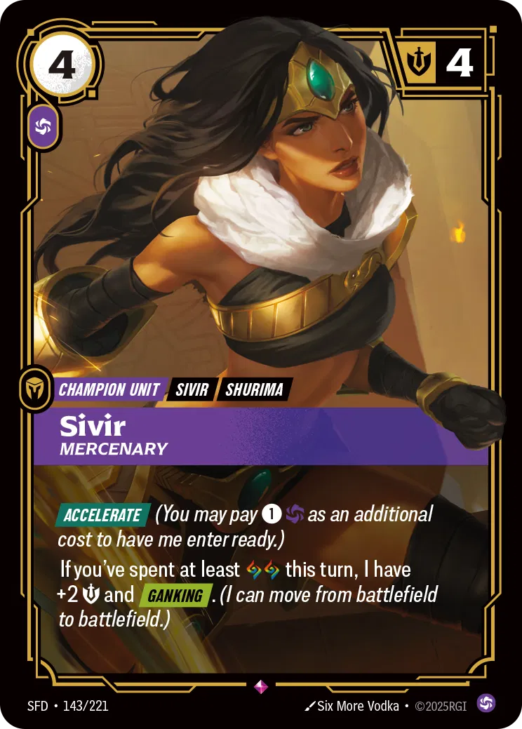 Sivir - Mercenary - Spiritforged 143/221 (Foil)