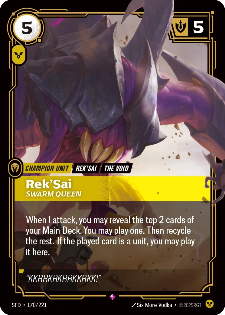 Rek'Sai - Swarm Queen - Spiritforged 170/221 (Foil)